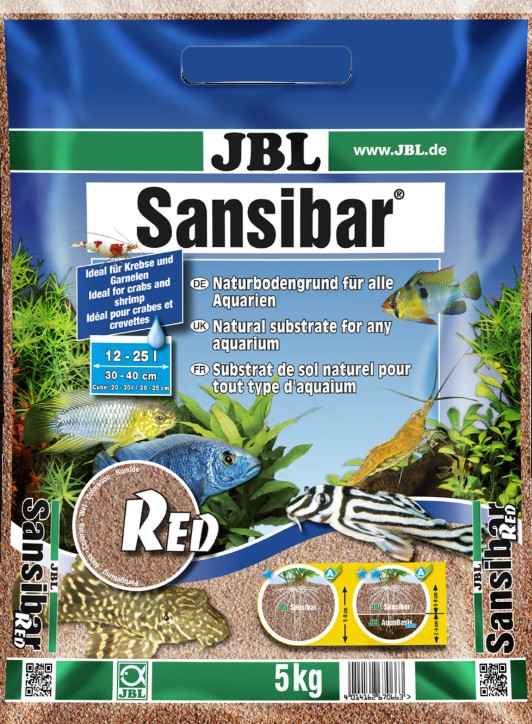 🔴 JBL Sansibar RED / Sustrato fino de color rojo natural para acuarios