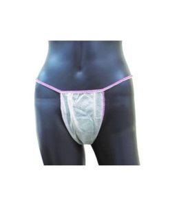 Tanga desechable para mujer color blanco, 100 unidades