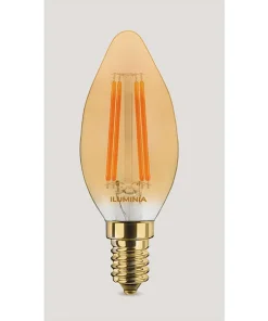 BOMBILLA VELA FILAMENTO C35 ALERIS 4W 2200K 360LM BF476 ILUMINIA