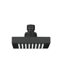 Regadera cuadrada ABS 4″ acabado negro mate sin brazo, Foset